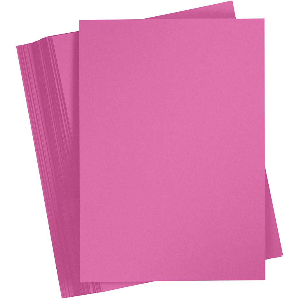 Creativ Company farbiger Karton, A4, Blatt 210 x 297 mm, 180 g, rosa, 100 Blatt 1 Karton