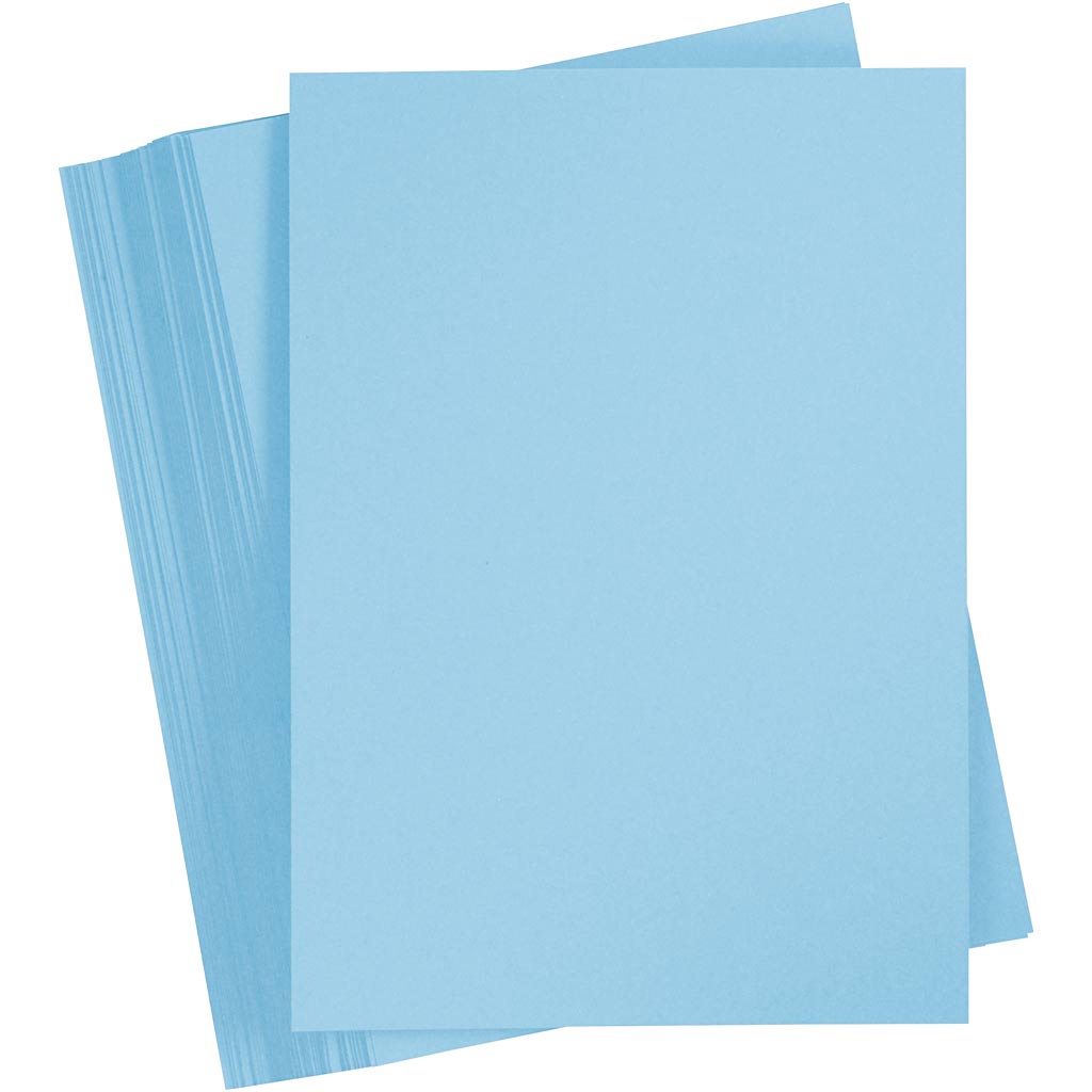Creativ Company Farbkarton, A4, Blatt 210x297 mm, 180 gr, hellblau, 100 Blatt 1 Karton