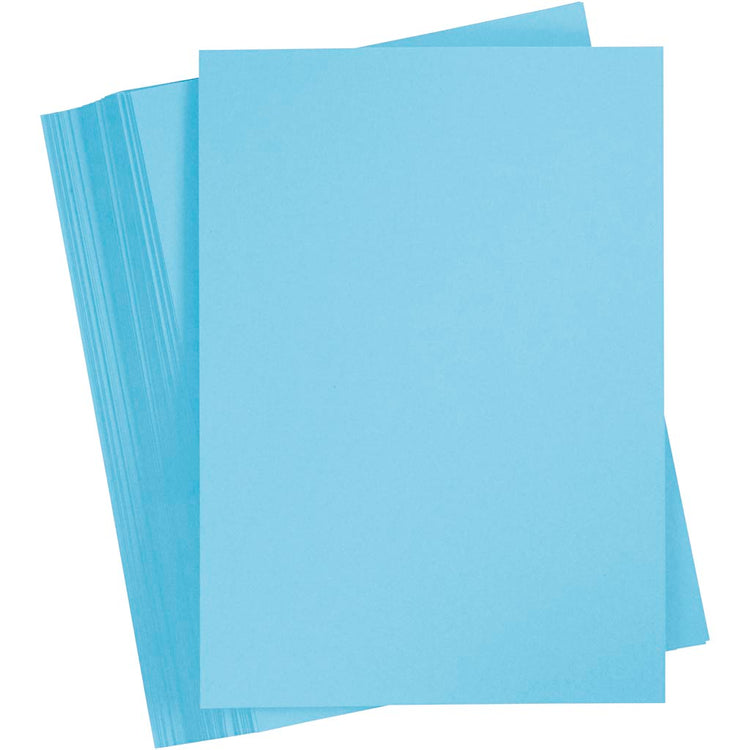 Creativ Company Farbkarton, A4, Blatt 210x297 mm, 180 gr, hellblau, 100 Blatt 1 Karton