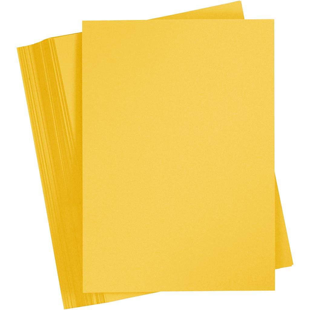 Creativ Company Farbkarton, A4, Blatt 210x297 mm, 180 gr, sonnengelb, 100 Blatt 1 Karton