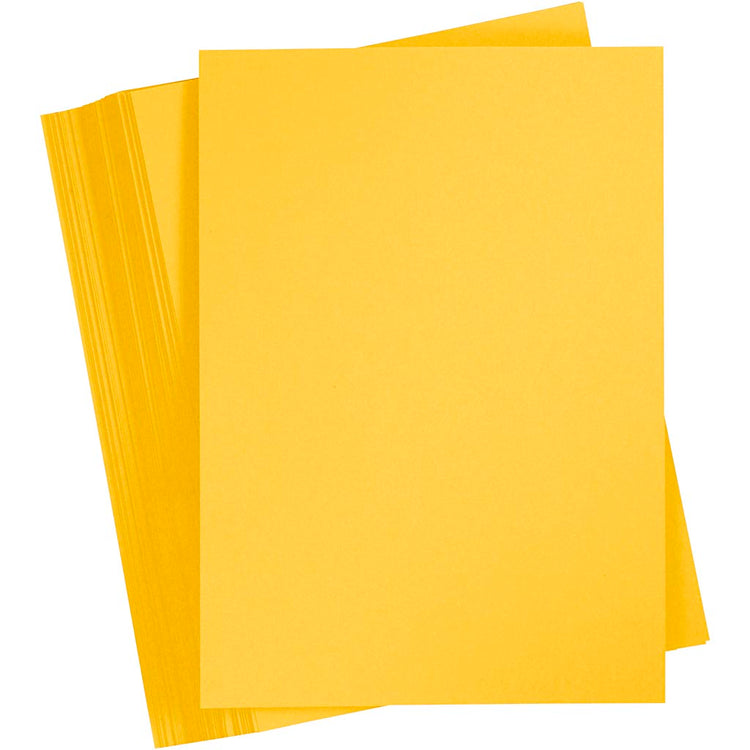 Creativ Company Farbkarton, A4, Blatt 210x297 mm, 180 gr, sonnengelb, 100 Blatt 1 Karton