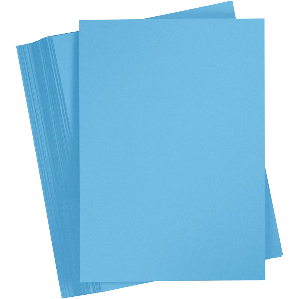 Creativ Company farbiger Karton, A4, Blatt 210 x 297 mm, 180 g, blau, 100 Blatt 1 Karton