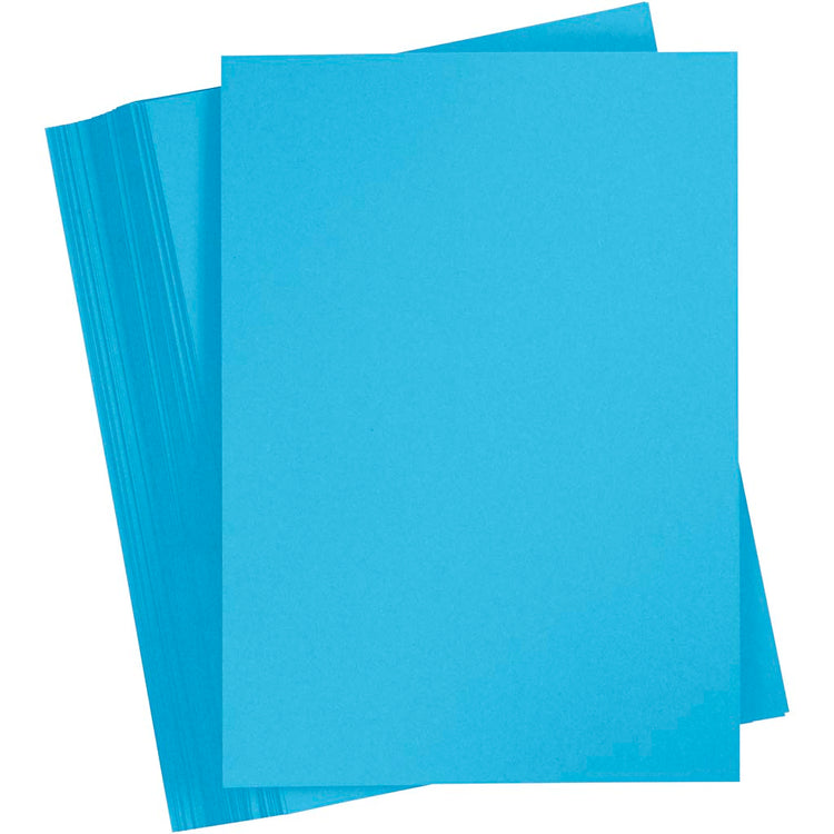 Creativ Company farbiger Karton, A4, Blatt 210 x 297 mm, 180 g, blau, 100 Blatt 1 Karton