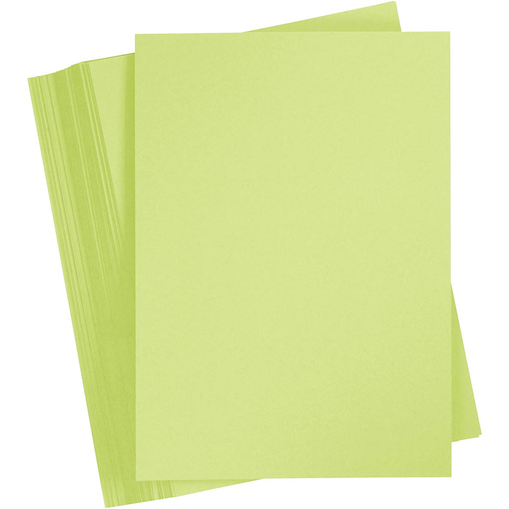 Creativ Company Farbkarton, A4, Blatt 210x297 mm, 180 gr, hellgrün, 100 Blatt 1 Karton