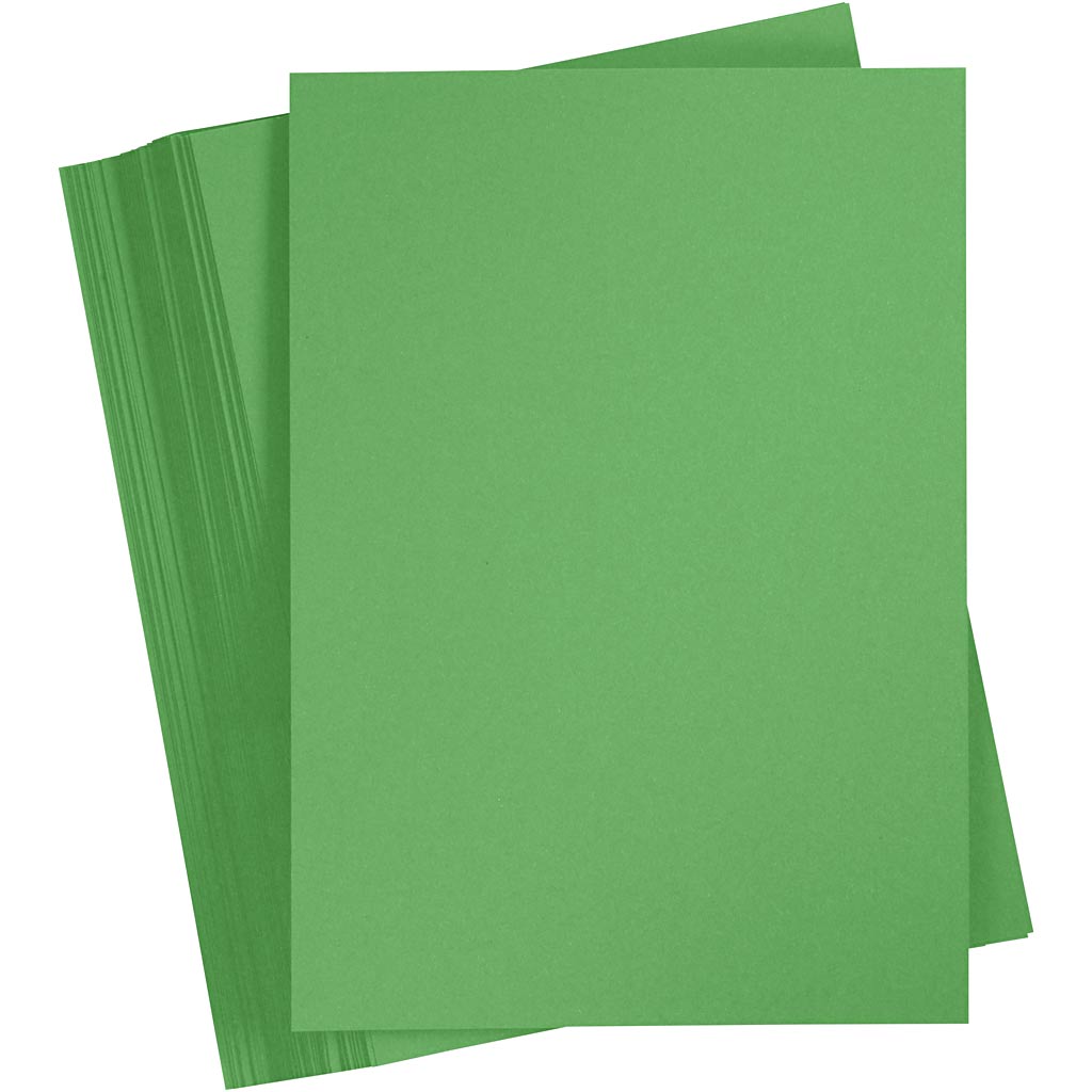 Creativ Company Farbkarton, A4, Blatt 210x297 mm, 180 gr, grasgrün, 100 Blatt 1 Karton