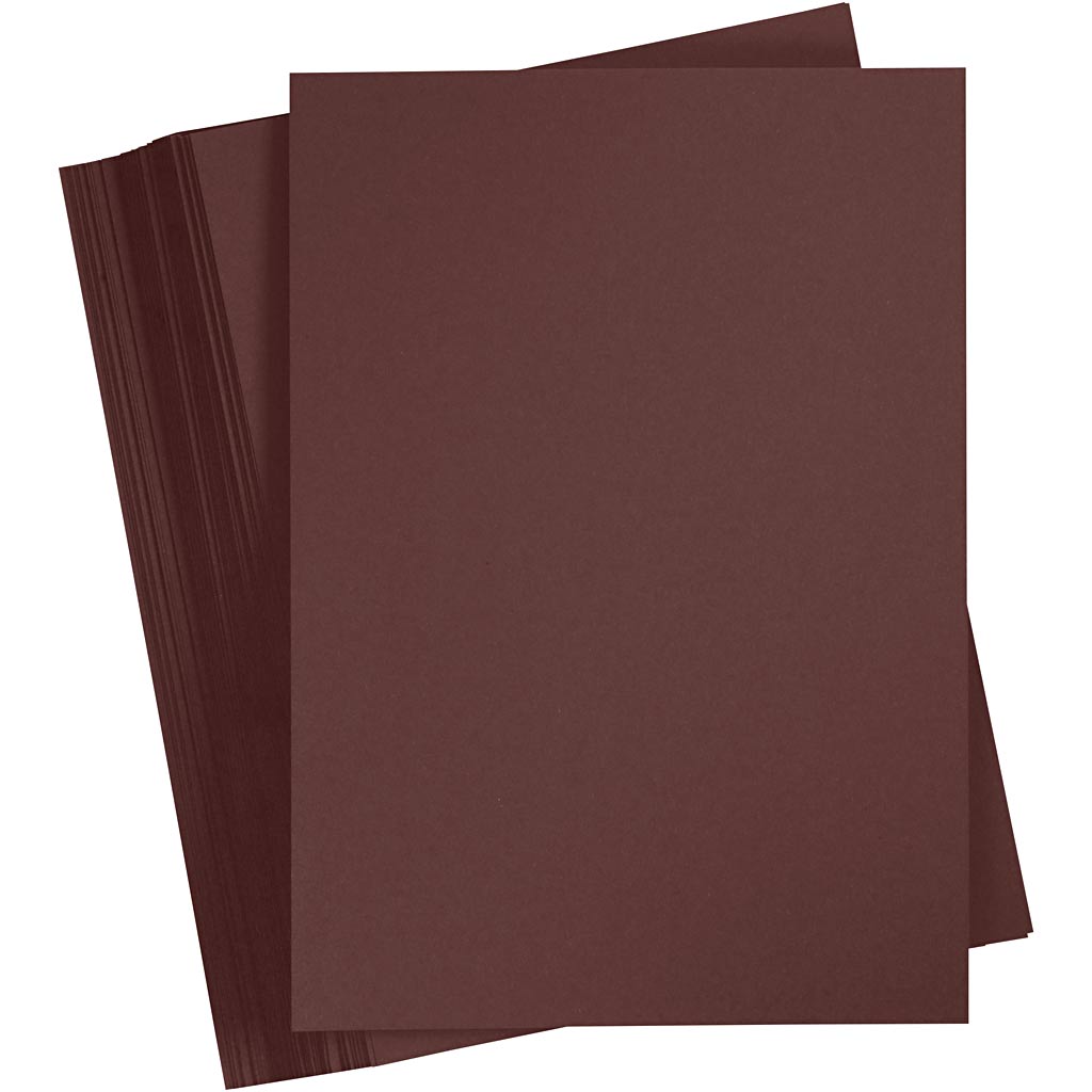 Creativ Company Farbkarton, A4, Blatt 210x297 mm, 180 gr, dunkelbraun, 100 Blatt 1 Karton