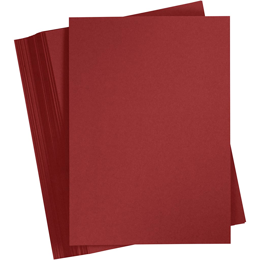 Creativ Company Farbkarton, A4, Blatt 210x297 mm, 180 gr, dunkelrot, 100 Blatt 1 Karton