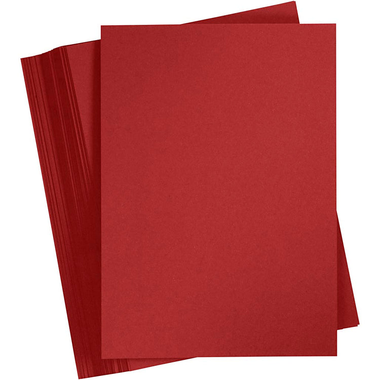 Creativ Company Farbkarton, A4, Blatt 210x297 mm, 180 gr, dunkelrot, 100 Blatt 1 Karton