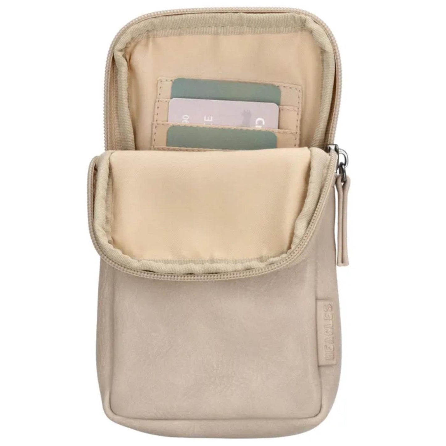 Beagles Ferrous-Telefontasche in hellem Taupe