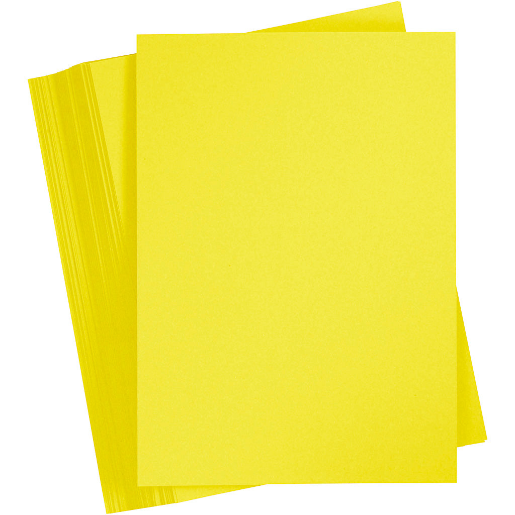 Creativ Company Farbkarton, A6, Blatt 105x148 mm, 180 gr, sonnengelb, 100 Blatt 1 Karton