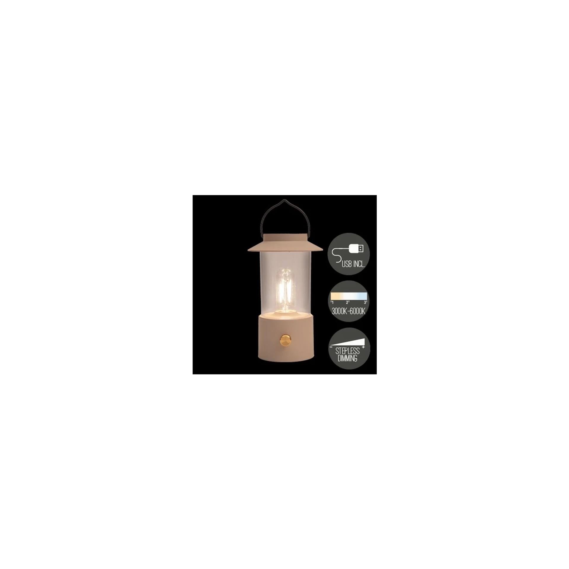 Anna's Collection LED-Laterne Sand 24x9cm auf USB