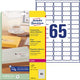 Transparente Etiketten l7551-25 21,2 x 38,1 mm
