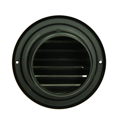 Renson 1066433 – Aufputz-Kugelgitter aus schwarzem Edelstahl Typ 638 ø100 mm, Aufputz | 2 Stk
