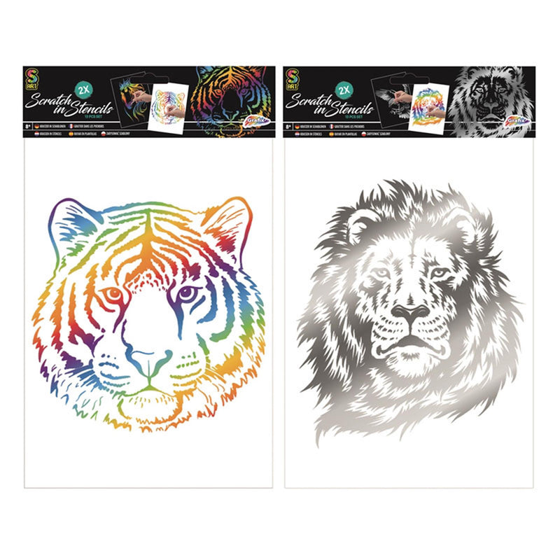 Kratzer -Set Regenboog - Tiger Einhorn