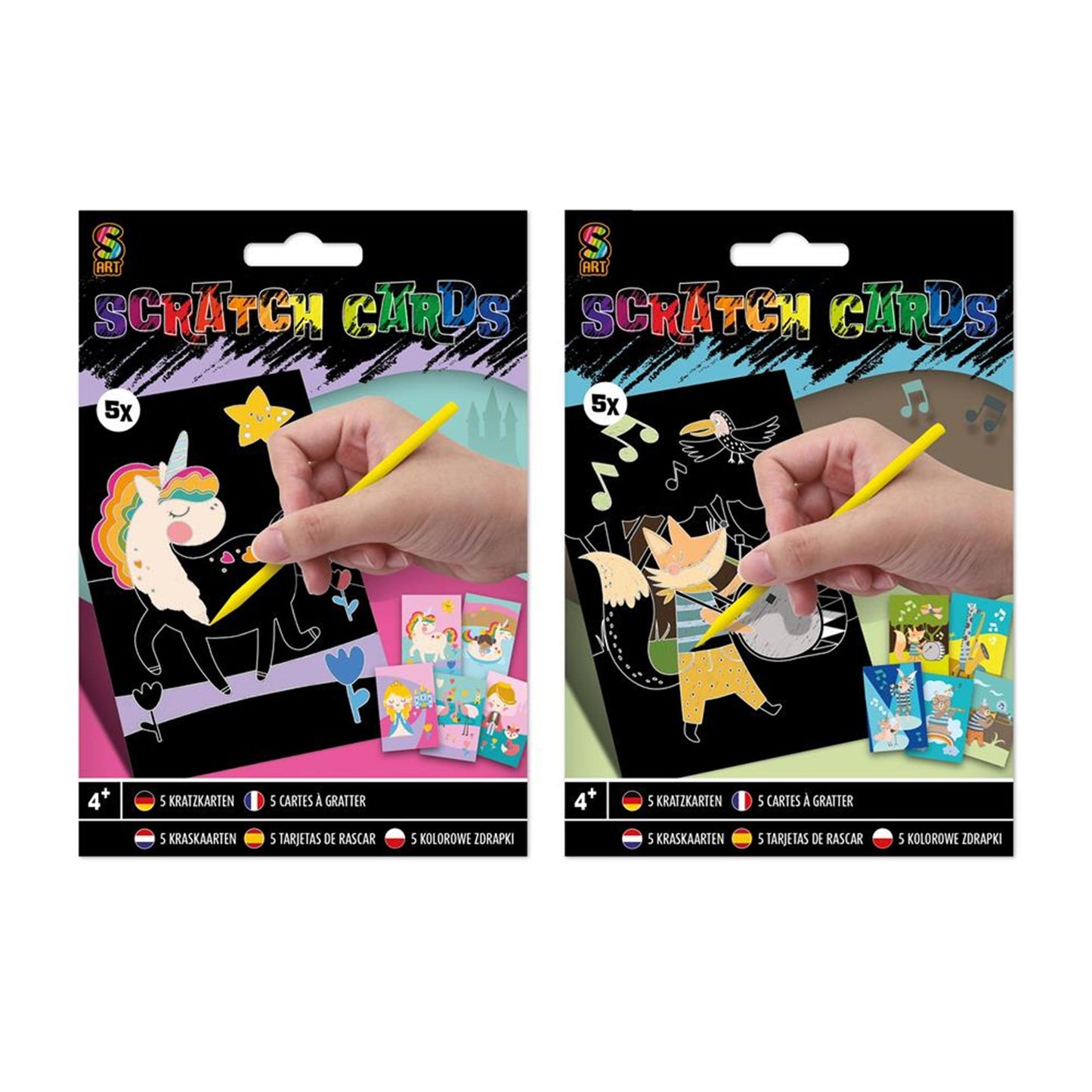 Creative Craft Group Scratch Cards mit Kraspen, 5st.