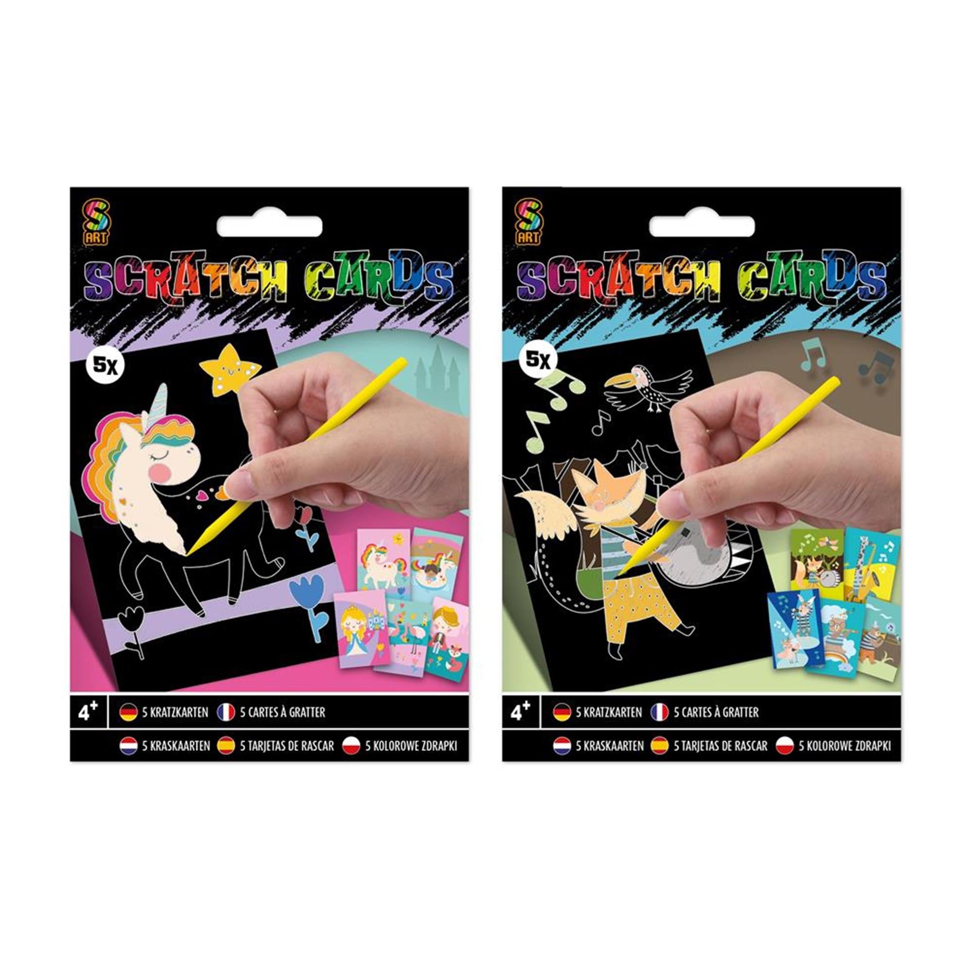 Creative Craft Group Scratch Cards mit Kraspen, 5st.