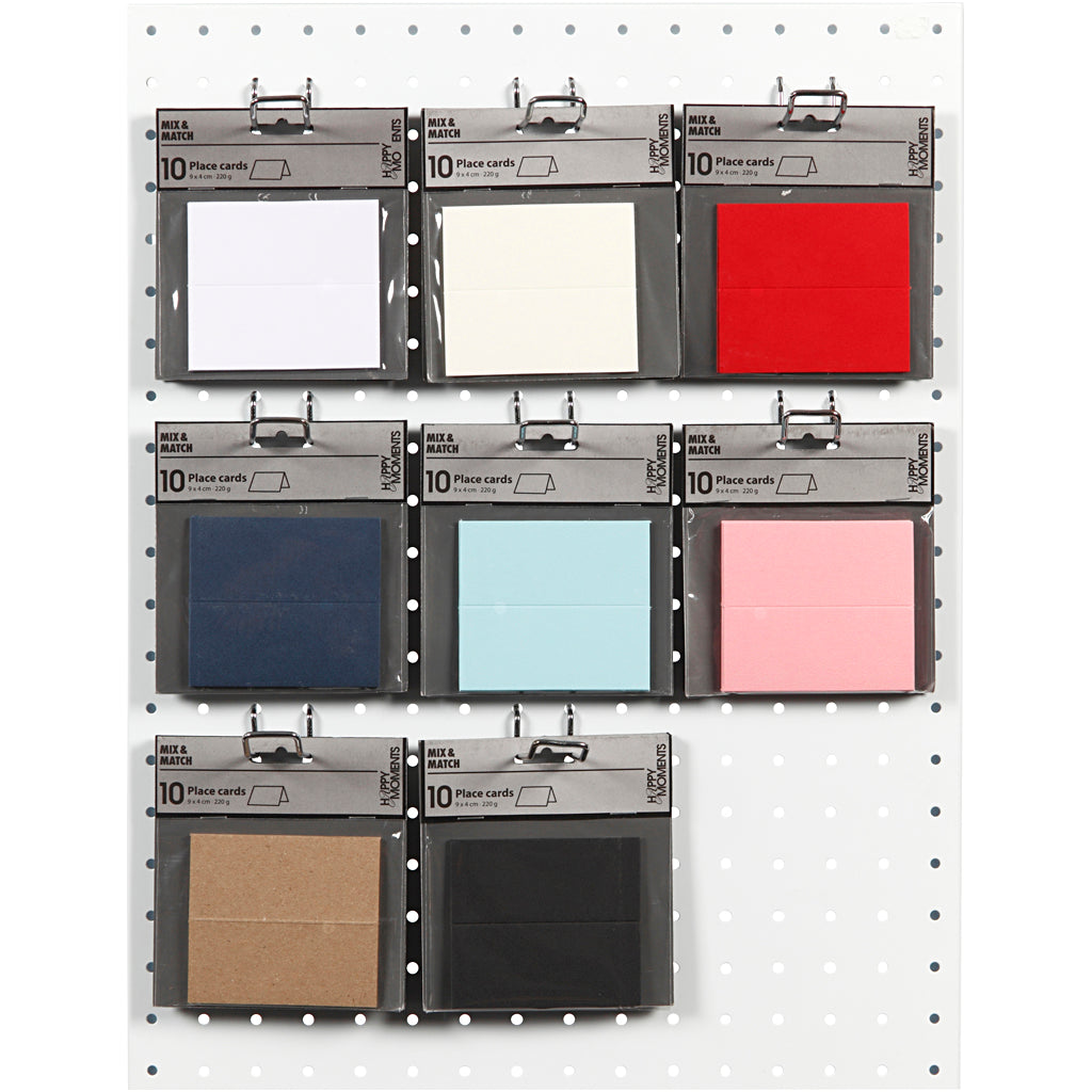 Creativ-Firmenkarten, Größe 9x4 cm, 220 g, verschiedene Farben, 8x10 Box 1 Box