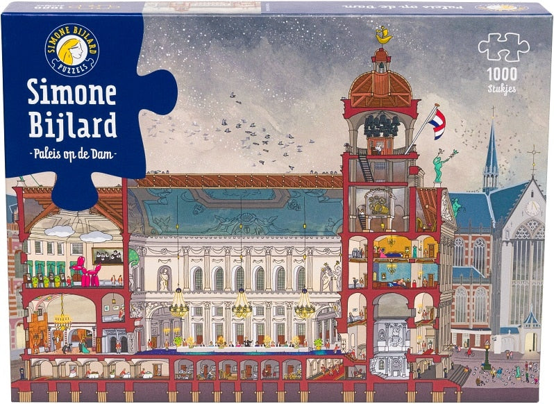 Simone Bijlard -Rätsel Simone Bijlard Puzzle - Palast auf Dam Quadrat - 1000 Stücke