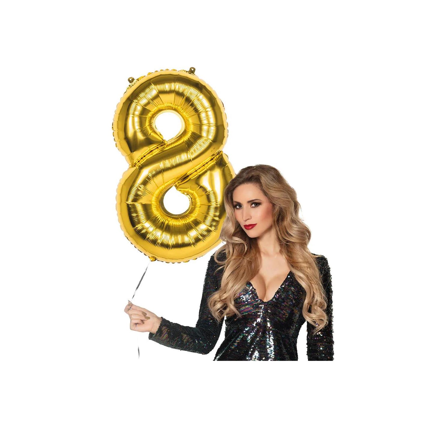 Boland Folienballon 8 Gold 86cm