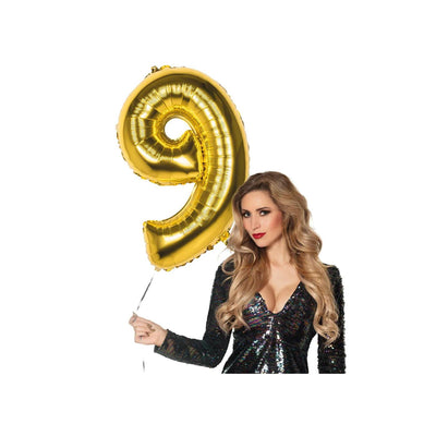 Boland Folienballon 9 Gold 86cm
