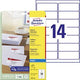 Adressetiketten Avery Zweckform J8163 99,1 x 38,1 mm weiß