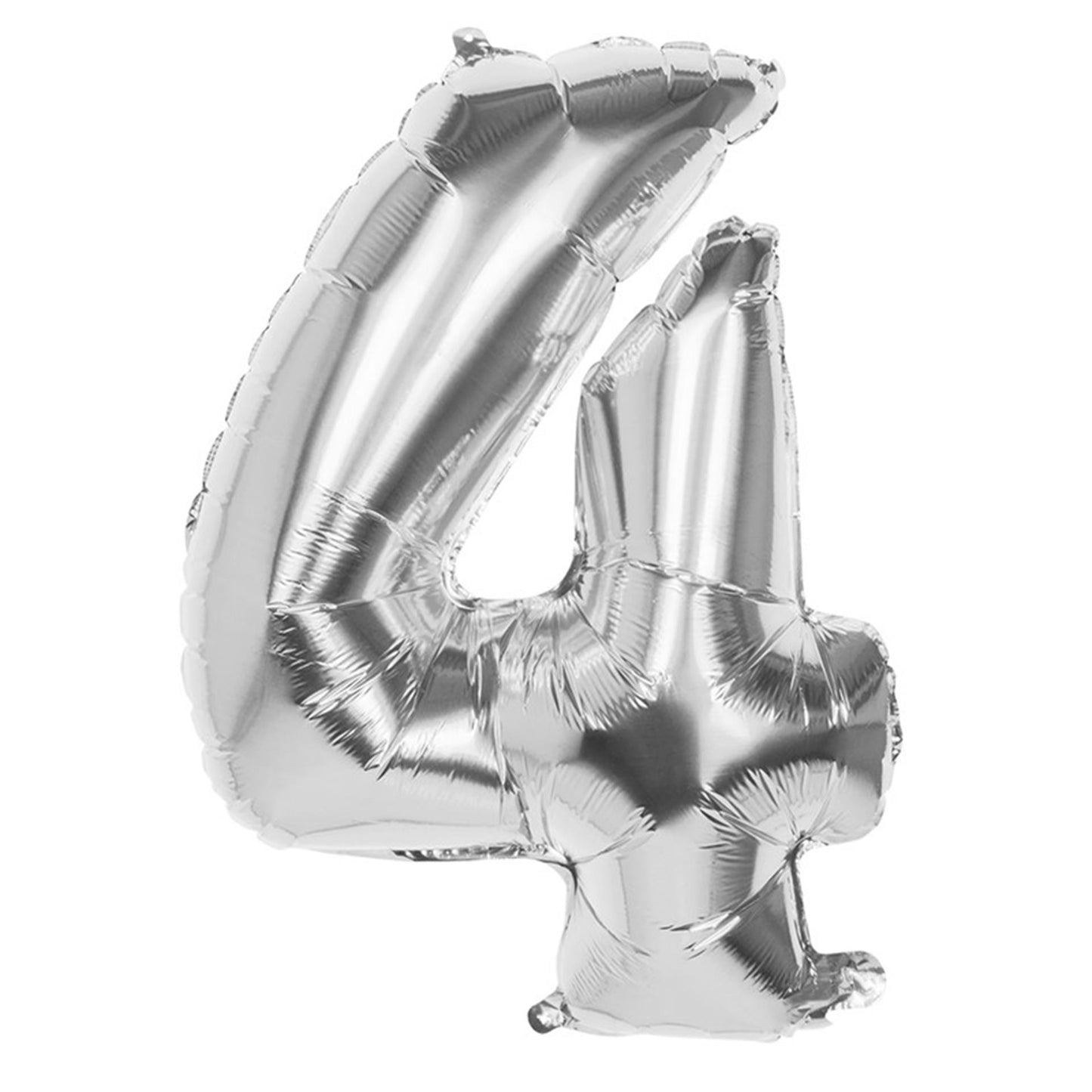 Boland Folienballon Zahl '4' Silber 86cm