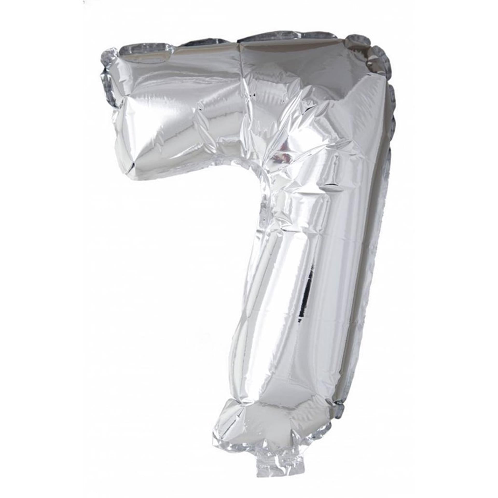 Boland Folienballon Zahl '7' Silber 86cm
