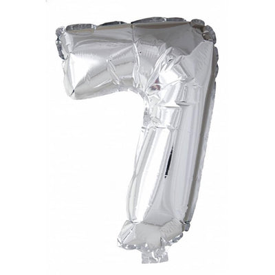 Boland Folienballon Zahl '7' Silber 86cm