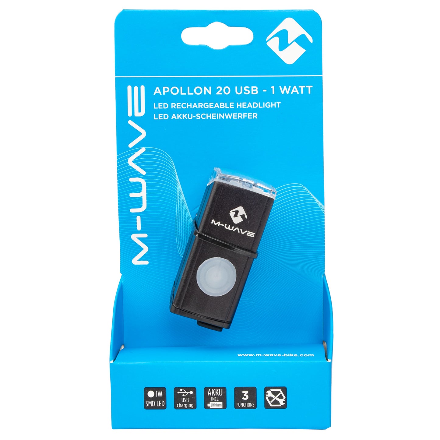 M-Wave Apollon 20 USB-Akku-Frontlicht