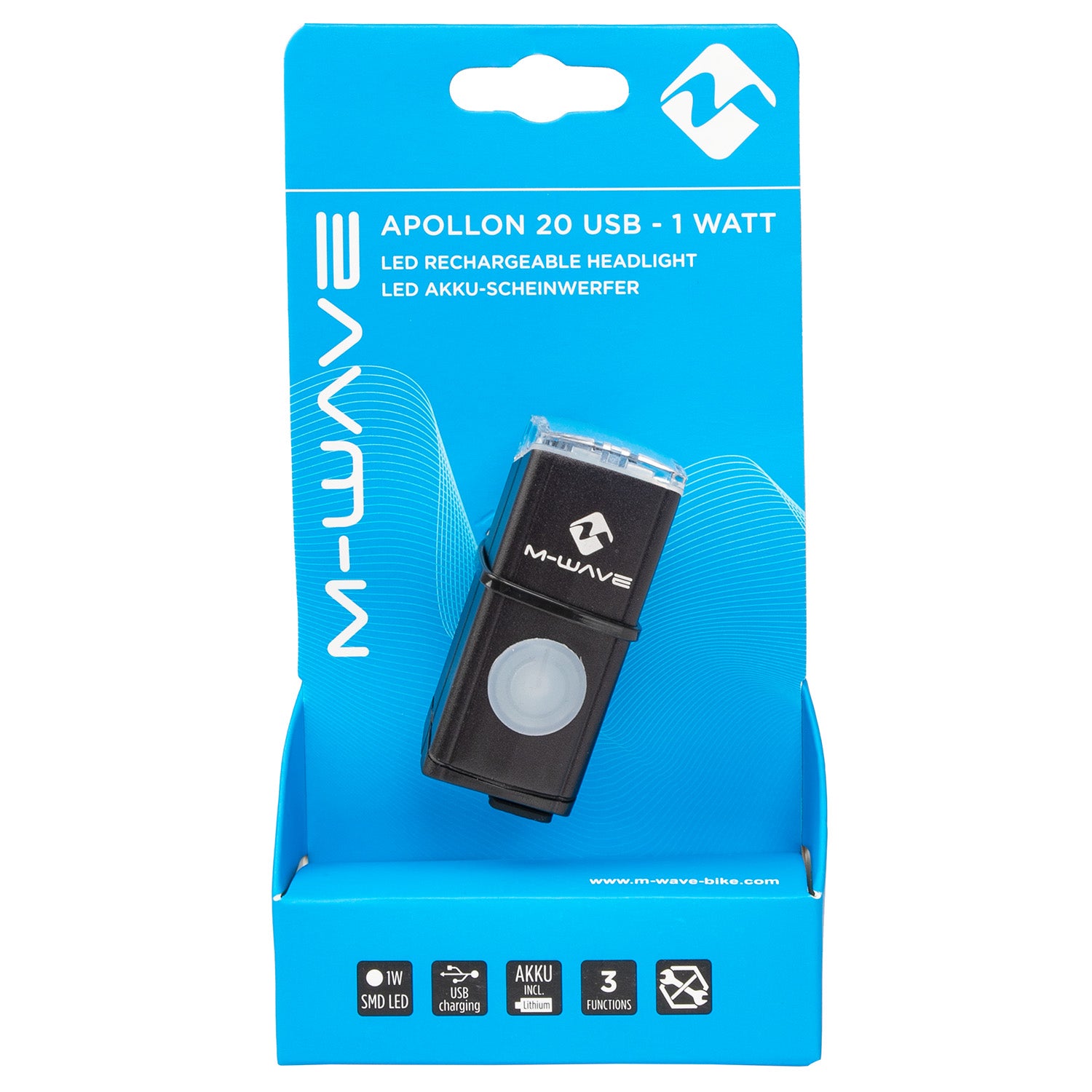 M-Wave Apollon 20 USB-Akku-Frontlicht