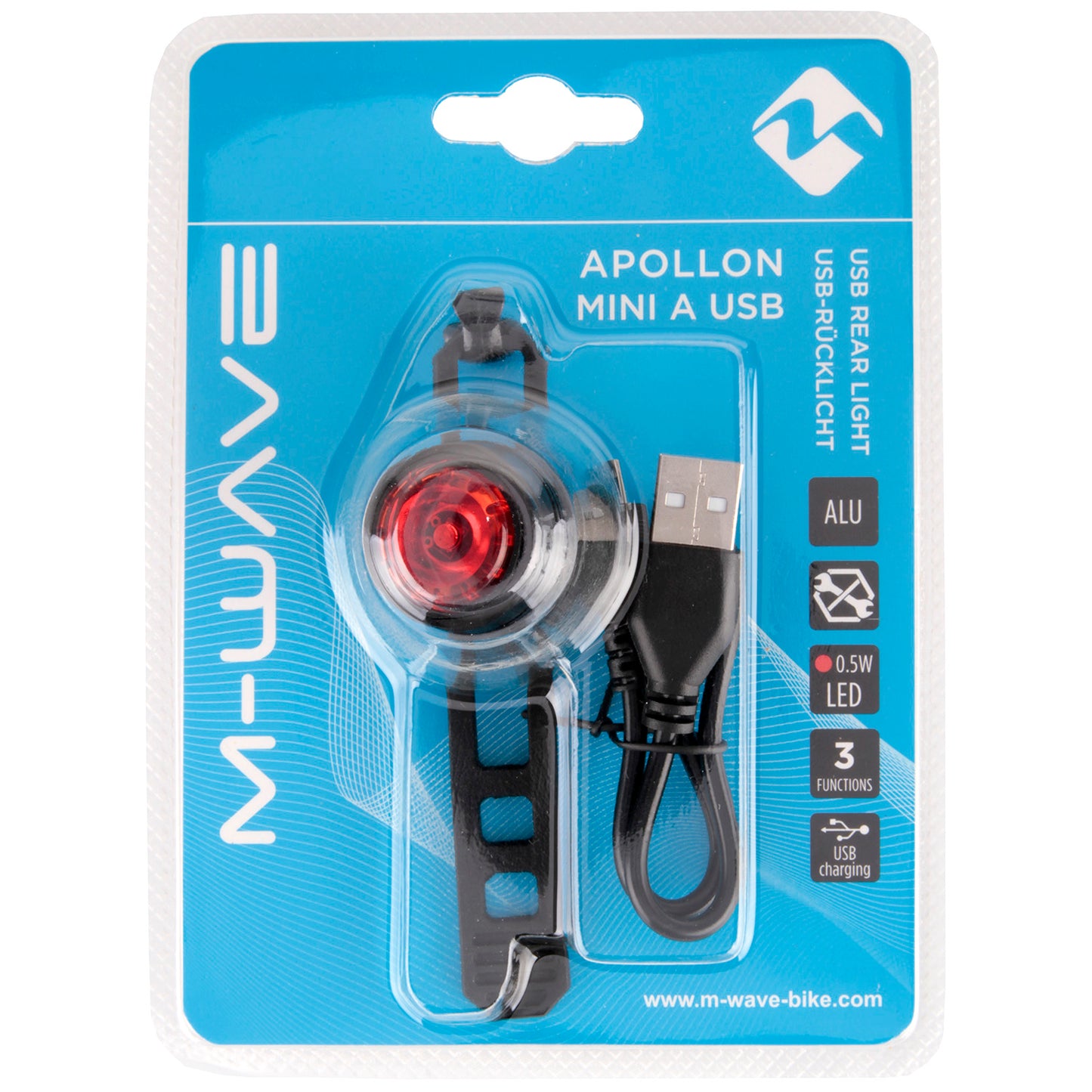 M-Wave Apollon Mini, USB-Akku, blinkendes Licht