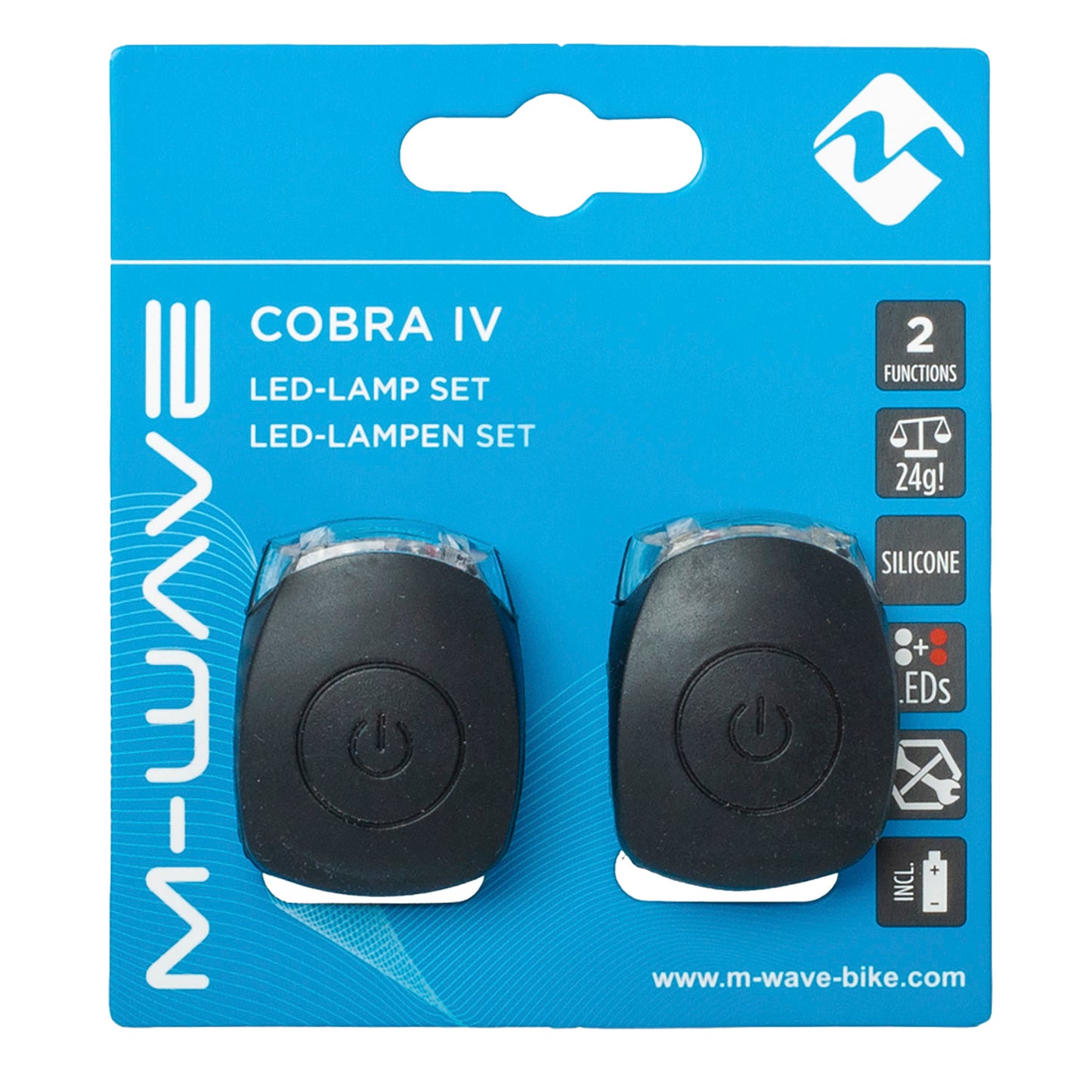 M-Wave Cobra IV Batterie-Blinklicht-Set