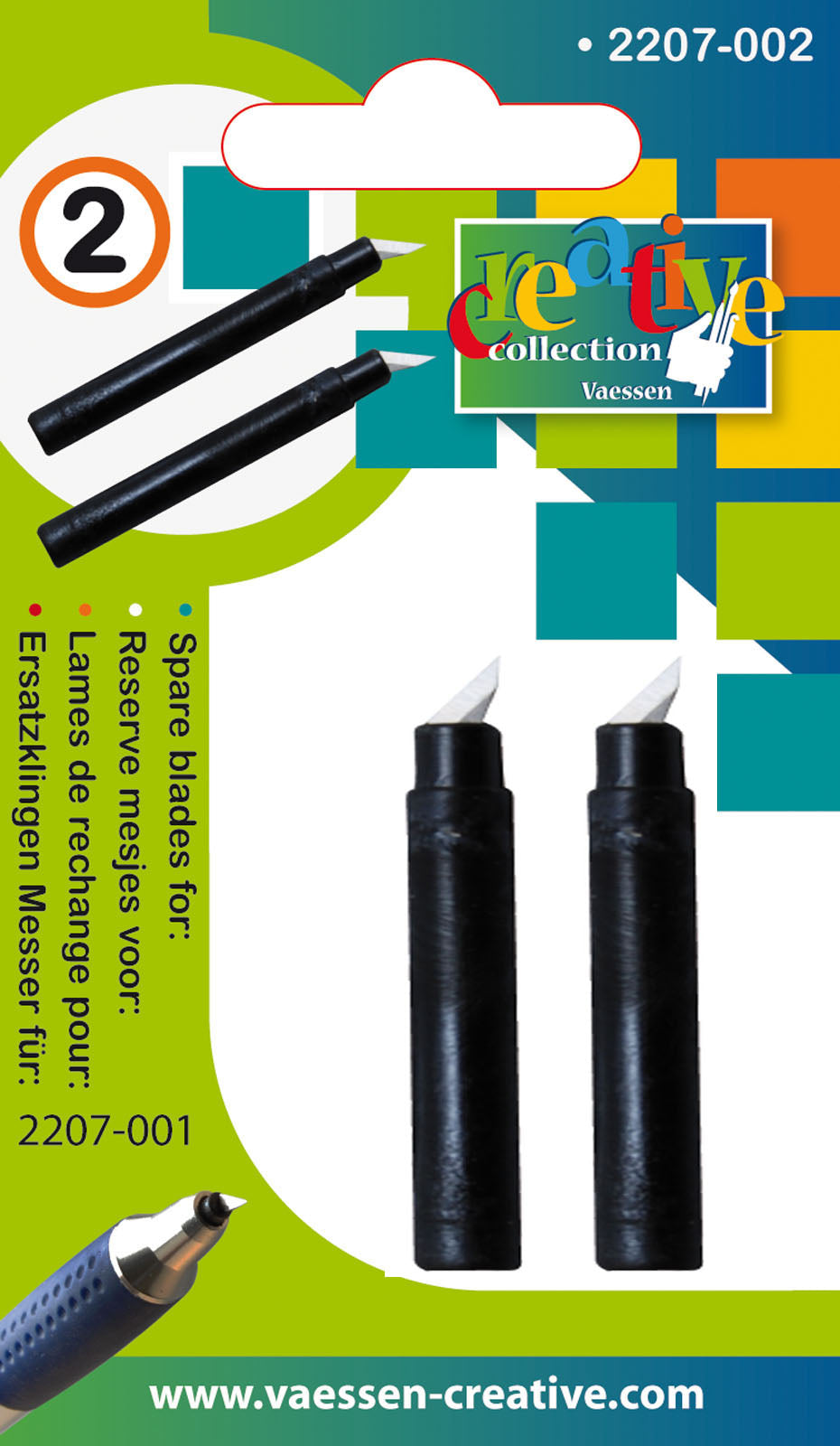 Vaessen creative • Ersatz-Hobbyklingen, rotierende Klinge, 2 Stück