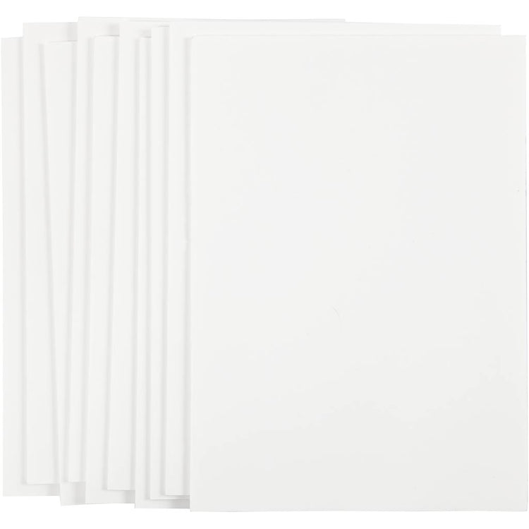 Creativ Company Schaumstoffplatte, A4, Blatt 210x297 mm, Stärke 3 mm, weiß, 10 Blatt 1 Karton