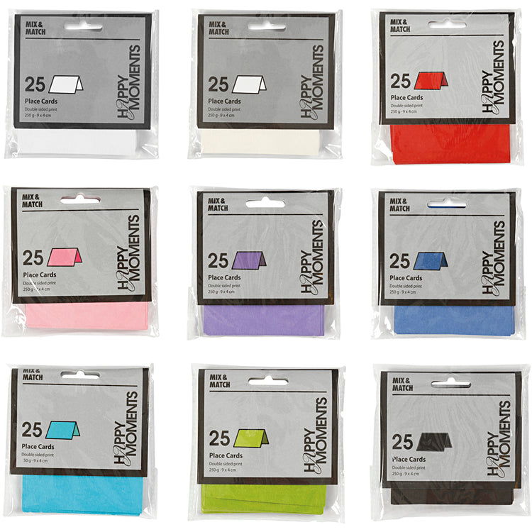 Creativ-Firmenkarten, Größe 9x4 cm, Inhalt kann variieren, 250 g, verschiedene Farben, 30 Box 1 Box