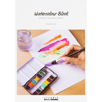 Aquarellblock White A4 180gr, 20 Blätter