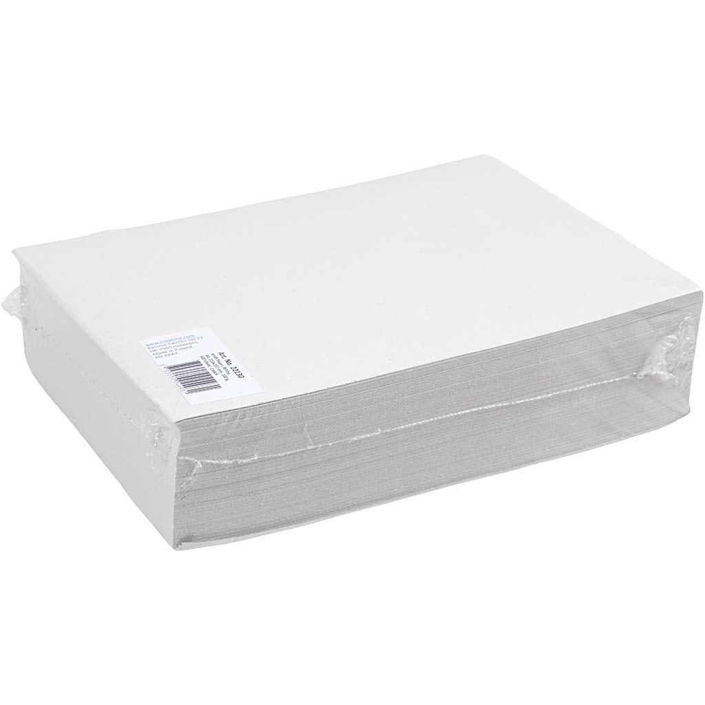Creativ Company Kraftpapier, A4, Blatt 210x297 mm, 100 gr, weiß, 500 Blatt 1 Karton