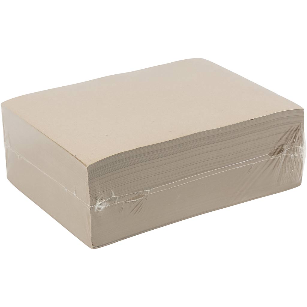 Creativ Company Kraftpapier, A4, Blatt 210x297 mm, 135 gr, graubraun, 500 Blatt 1 Karton