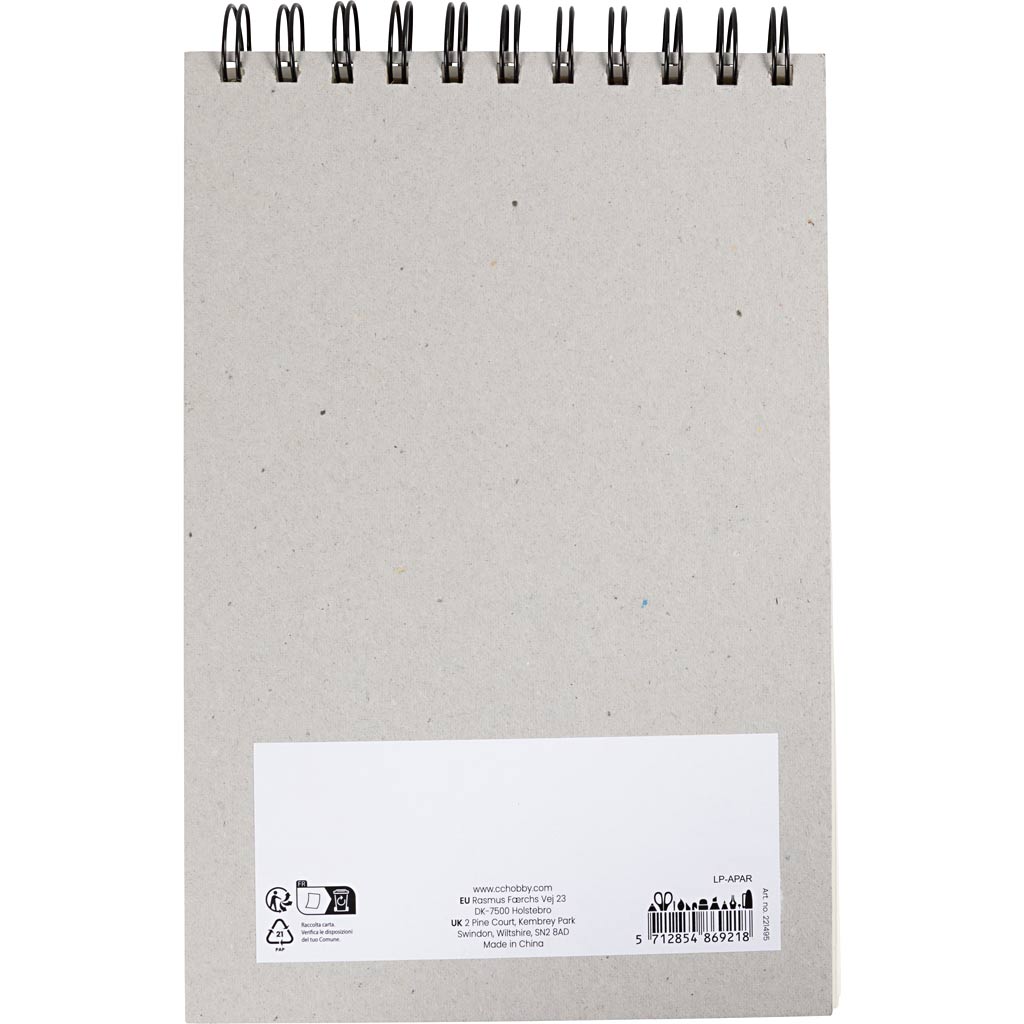 Creativ Company Block für Ölpastelle, A5, Blatt 148x210 mm, 300 g, weiß, 15 Blatt 1 Stück