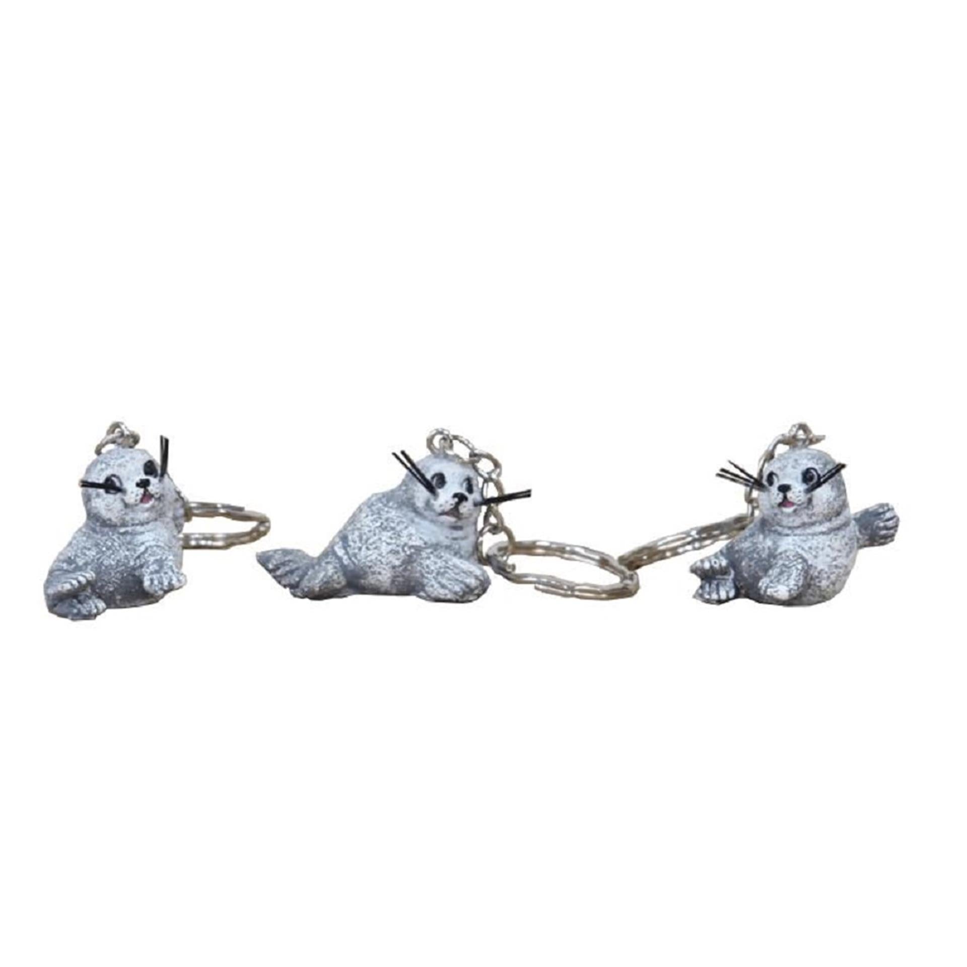 Gerkimex Schlüsselanhänger fröhliche Robben 4x8cm