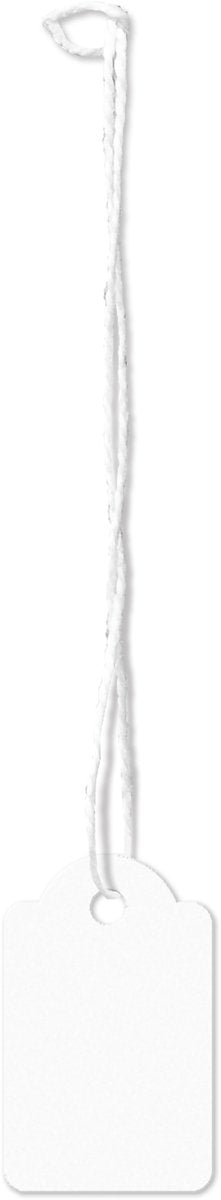 Kangaro-Drahtetiketten – 18 x 29 mm – weiß – Karton mit 500 Stück – Preisschilder mit Kordel – k-700103