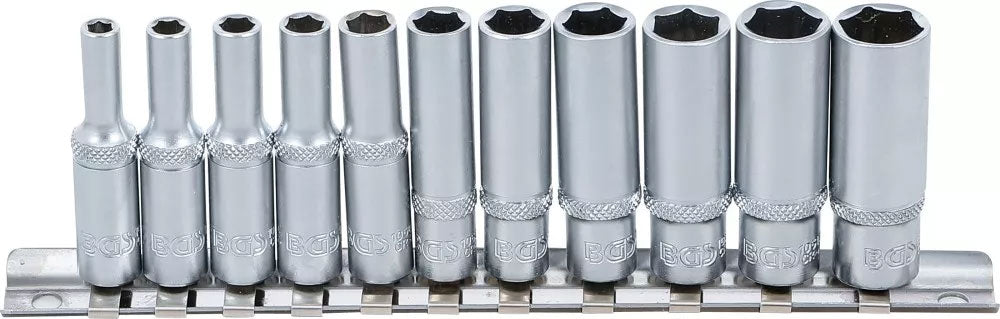 BGS Technic Innensechskant-Steckschlüsselsatz, tief 1 4 AF 4 - 13 mm 11-tlg.