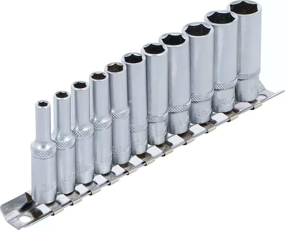 BGS Technic Innensechskant-Steckschlüsselsatz, tief 1 4 AF 4 - 13 mm 11-tlg.