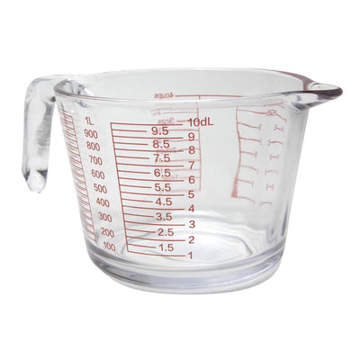 Messung von Tassen Glas 1L