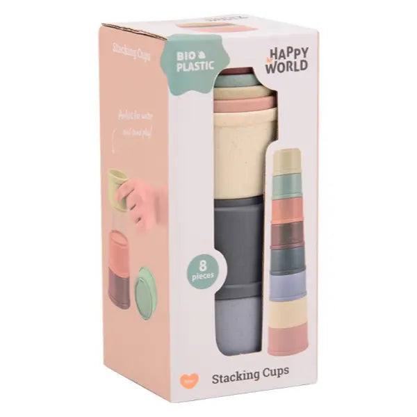 Johntoy Happy World Bio -Stapel -Tassen