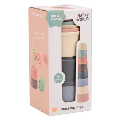 Johntoy Happy World Bio -Stapel -Tassen