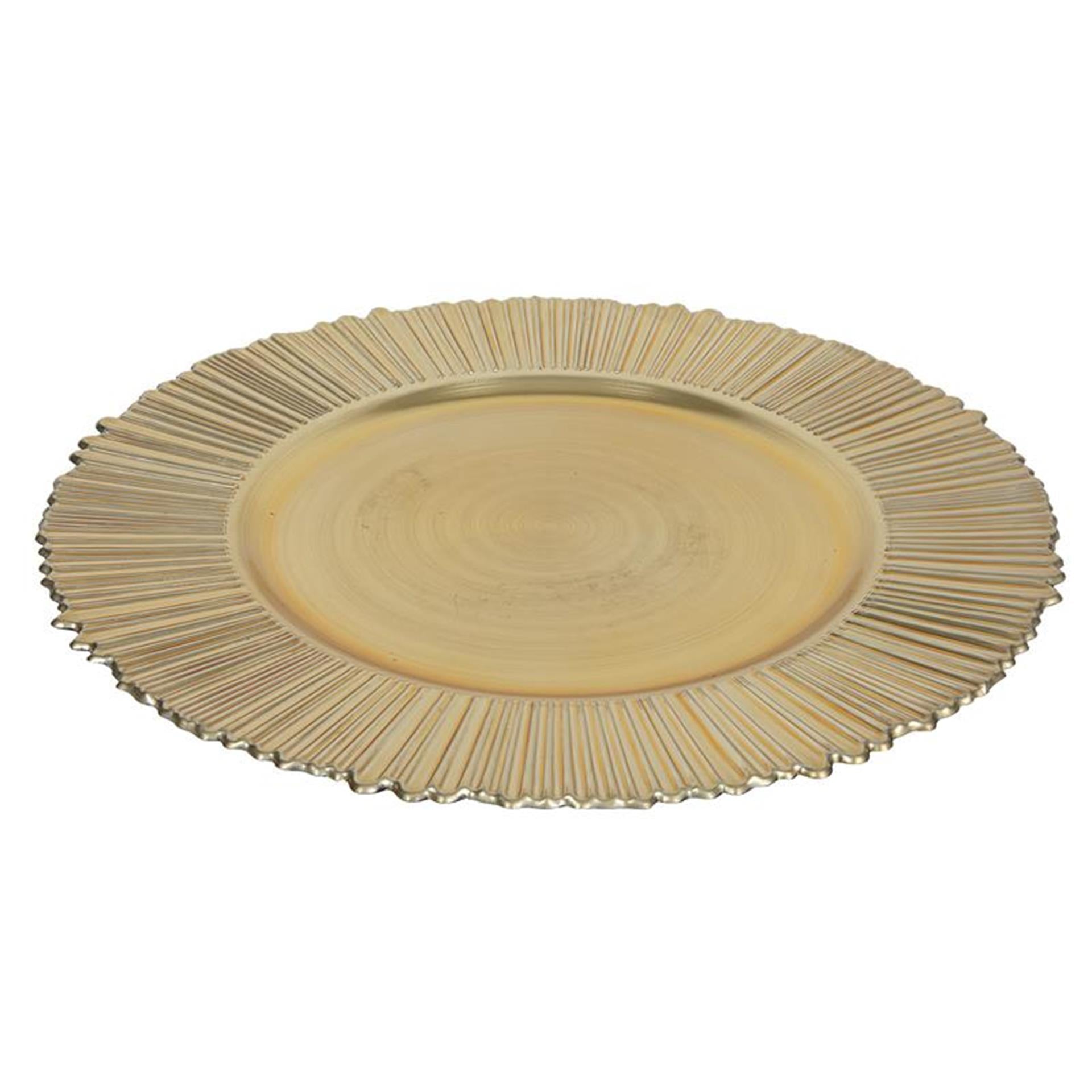 Svenska Living Grundplatte metallic gold gestreift ø33cm