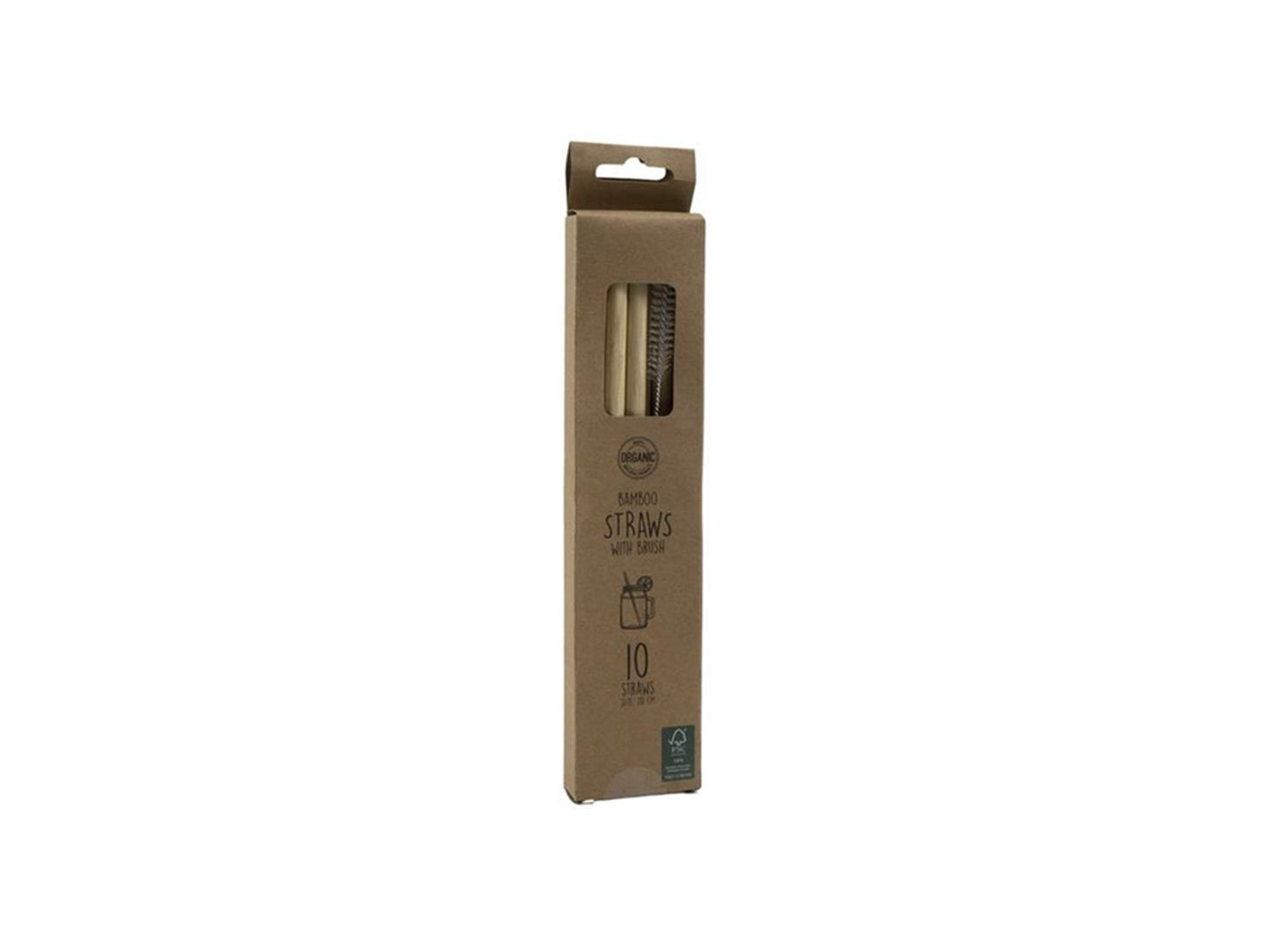 Küchenhelfer-Strohhalme aus Bambus, 20 cm, 10 Stück in einer Box