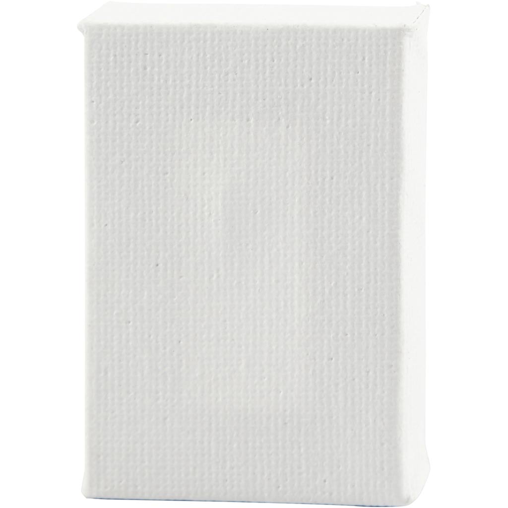 Creativ Company Mini-Leinwand, Größe 6x4x1 cm, weiß, 2 Stück 1 Karton