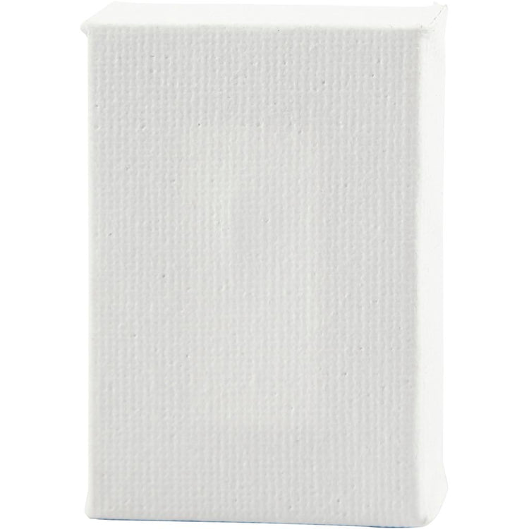 Creativ Company Mini-Leinwand, Größe 6x4x1 cm, weiß, 2 Stück 1 Karton